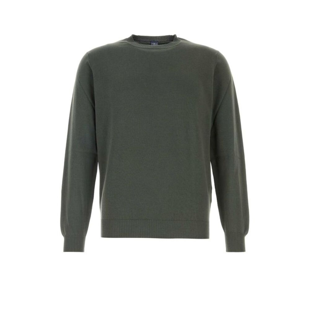 Fedeli Men Sage Green Cotton Sweater